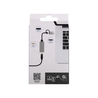 USB Хъб TNB, USB Type-A/USB Type-C към RJ45, 2.5 Gbps