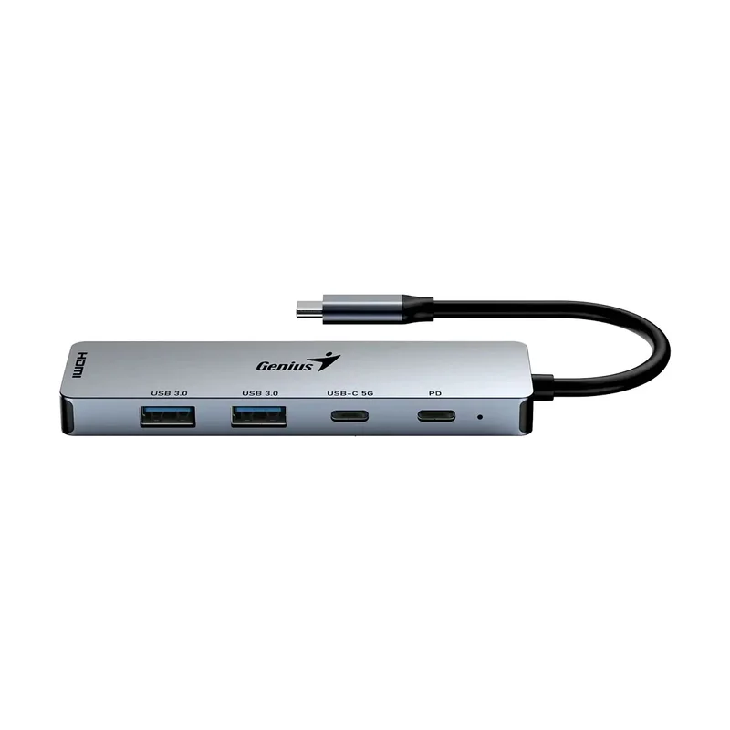 USB Hub Genius UH-500, 5 in 1, 2 x USB Type-C, 2 x USB Type-A 3.0, 1 x HDMI