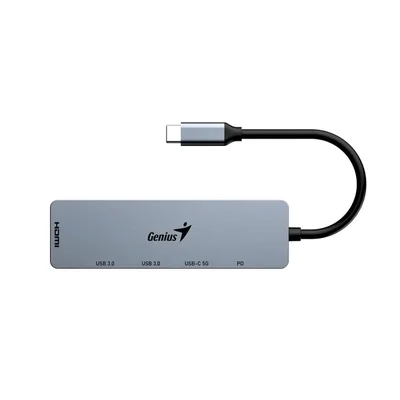 USB Hub Genius UH-500, 5 in 1, 2 x USB Type-C, 2 x USB Type-A 3.0, 1 x HDMI