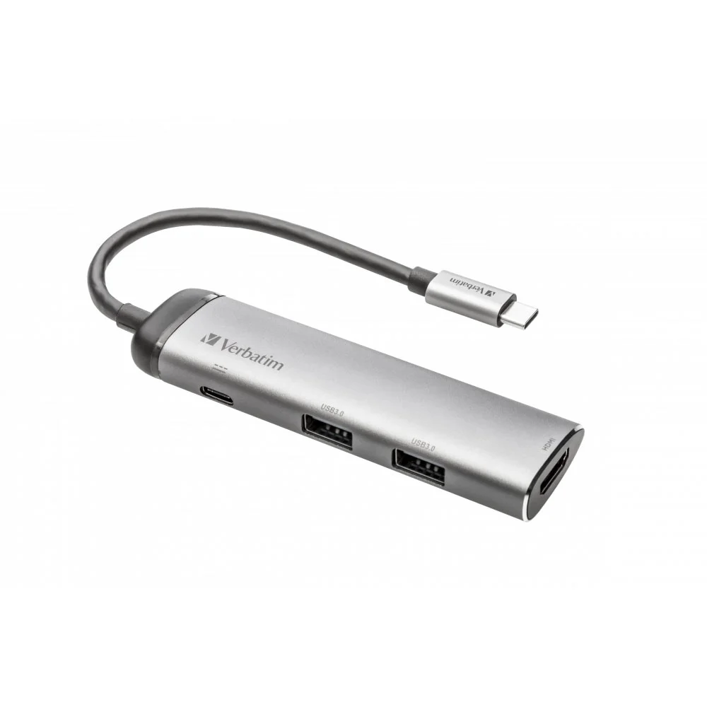 USB Хъб Verbatim Multiport, 2 x USB Type-C, USB 3.1, HDMI
