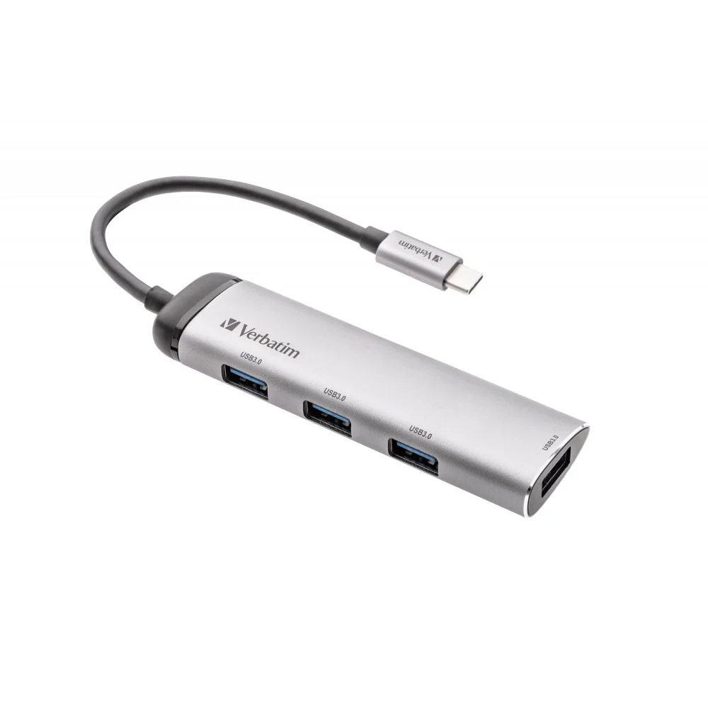 USB Хъб Verbatim, 4 порта, USB 3.2
