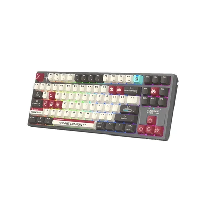 Клавиатура Bloody Pixels Red WS87, безжична, геймърска