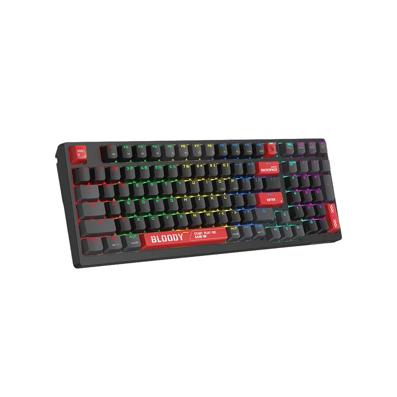 Клавиатура Bloody Bloody Red WS98, безжична, геймърска