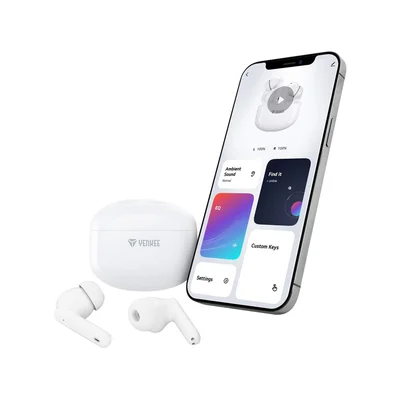 Headphones Yenkee YHP 08BT ANC, wireless, with charging case, USB, 98 dB, white