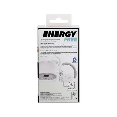 Headphones TNB Energy Free, wireless, with charging case, USB Type-C, 90 dB, white