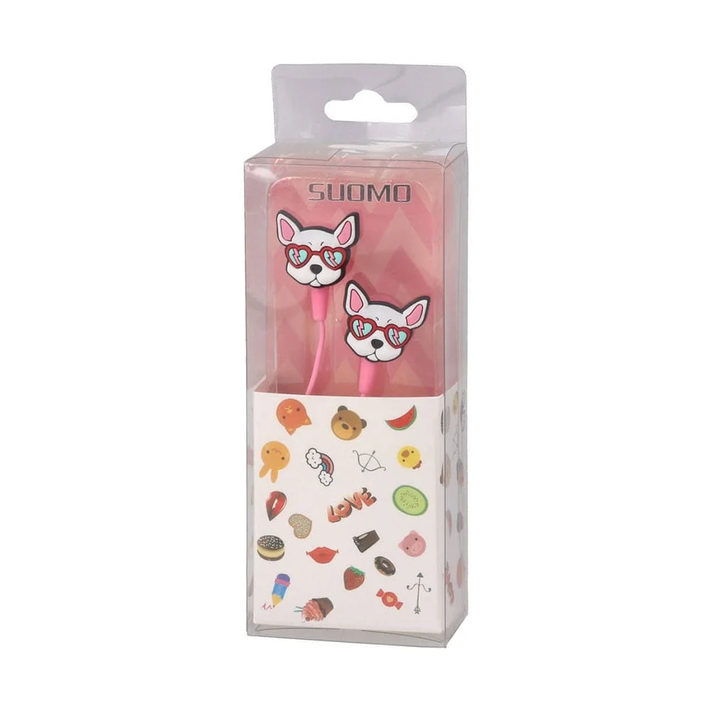 Statovac Tune Earphones, in-ear, owl and dog, assorted