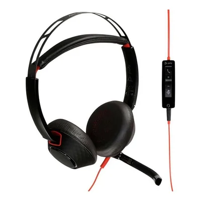 Слушалки HP Poly Blackwire 5220, 3.5 mm жак и USB Type-C/Type-A адаптер
