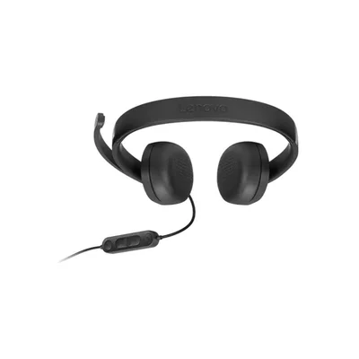 Headphones Lenovo Stereo Gen2, with cable 1 m, USB Type-A, 116 dB, black