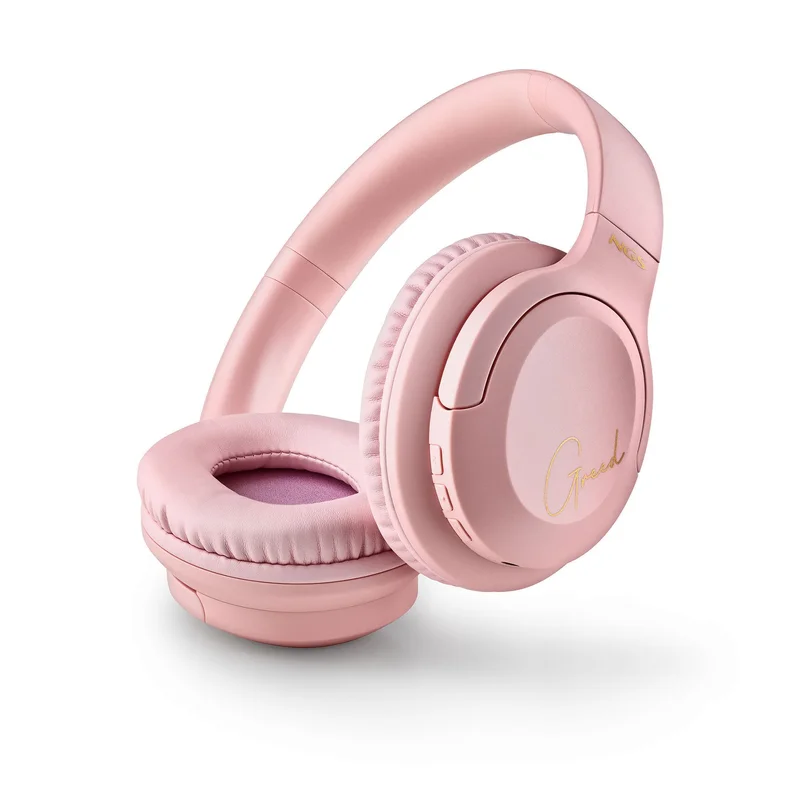 Headphones NGS Artica Greed, with Bluetooth, USB Type-C, 105 dB, pink