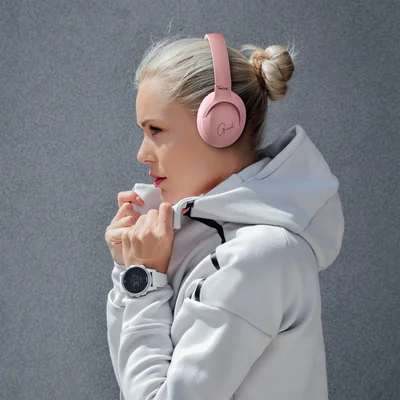Headphones NGS Artica Greed, with Bluetooth, USB Type-C, 105 dB, pink