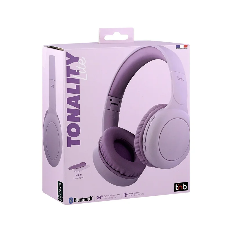Headphones TNB Tonality, wireless, USB Type-C, 105 dB, pink