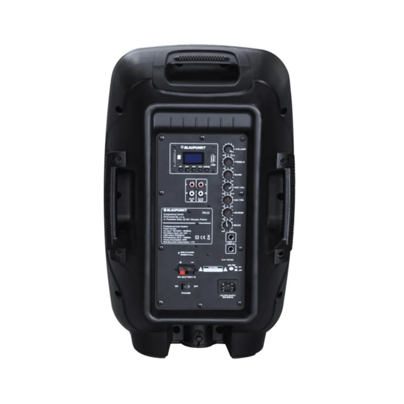 Speaker Blaupunkt PA10, portable, karaoke, 600 W, with 1 cable microphone, black