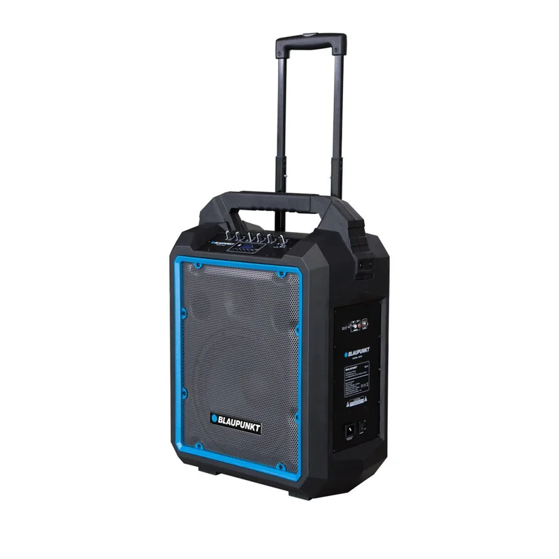 Speaker Blaupunkt MB10, portable, karaoke, 600 W, with 1 cable microphone, black