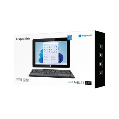 Tablet Kruger & Matz Edge, 10.1'', 256 GB, 8 GB RAM, Windows, 11 Pro, with keyboard, IPS, Intel Celeron N4020, rear camera 2 MP