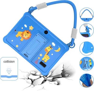 Таблет Pritom K7PRO, 7'', Lanyard, Quad Core, 32 GB, 2 GB RAM, Android 13, с връзка, син