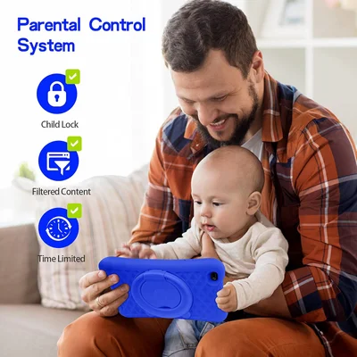 Таблет Pritom L8 Kids, 8'', IPS, Octa Core, 64 GB, 4 GB RAM, Android 13, задна камера 8 MP, син