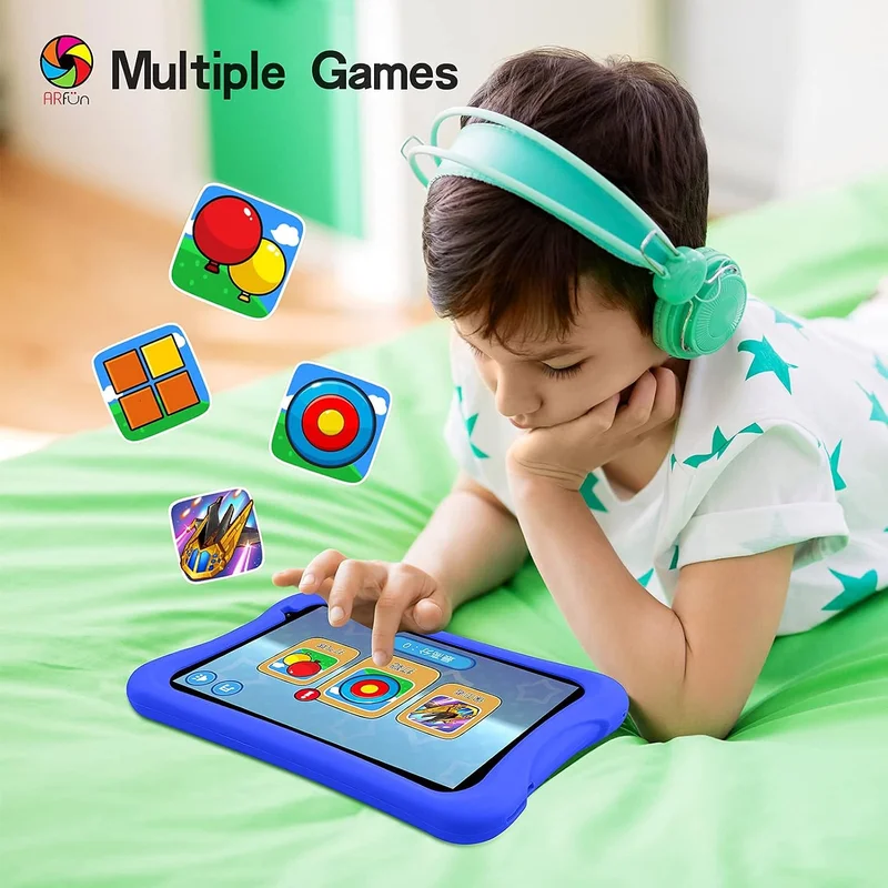 Таблет Pritom L8 Kids, 8'', IPS, Octa Core, 64 GB, 4 GB RAM, Android 13, задна камера 8 MP, син