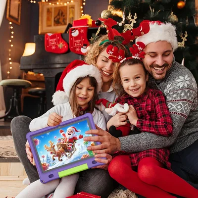 Таблет Pritom E10 Kids, 10.1'', IPS WXGA, 32 GB, 3 GB RAM, Android 15, задна камера 8 MP, лилав
