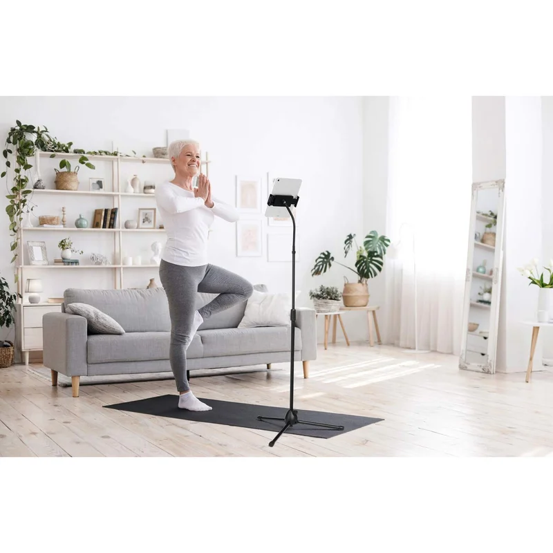 Tablet Stand Durable Twist Floor, Minimum Diagonal 4.7 inches, Maximum Weight 0.8 kg, Black