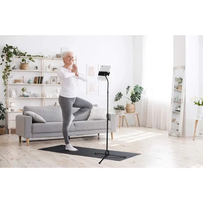 Tablet Stand Durable Twist Floor, Minimum Diagonal 4.7 inches, Maximum Weight 0.8 kg, Black