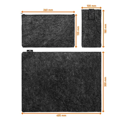 Case for laptop or tablet Durable Effect Multibag, 16.4'', felt