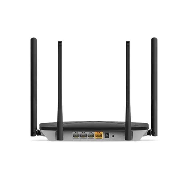 Рутер Mercusys AC12G, безжичен, 4 антени, 2.4/5 GHz, черен