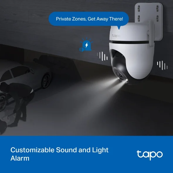 Охранителна камера Tp-Link Tapo C520WS, Pan/Tilt, 4MP, 3.2 mm, Wi-Fi, IP66