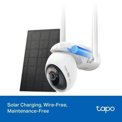 Охранителна камера Tp-Link Tapo C665G Kit, 8MP, 4 mm, 4G, Wi-Fi, със соларен панел