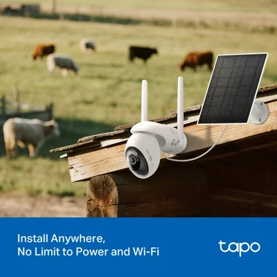 Охранителна камера Tp-Link Tapo C665G Kit, 8MP, 4 mm, 4G, Wi-Fi, със соларен панел