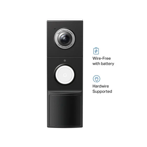Видео звънец Tp-Link Tapo D235, Смарт, 5MP, IR, Wi-Fi, IP66