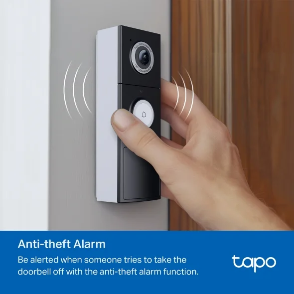 Видео звънец Tp-Link Tapo D235, Смарт, 5MP, IR, Wi-Fi, IP66