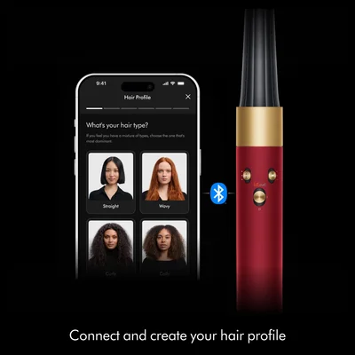 DYSON HS08 T1/T2 MULTIFUNCTION HAIR CURLER RED VELVET/GOLD