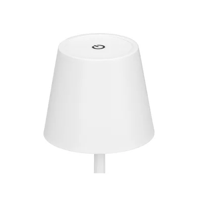 Настолна лампа Giftdecor, LED, метална, USB, бяла