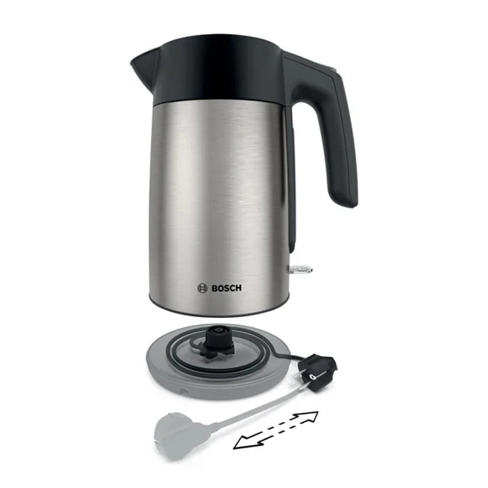 Електрическа кана за вода Bosch TWK7L460, 1.7 L, 2400 W, сребриста