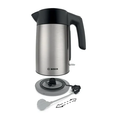 Електрическа кана за вода Bosch TWK7L460, 1.7 L, 2400 W, сребриста