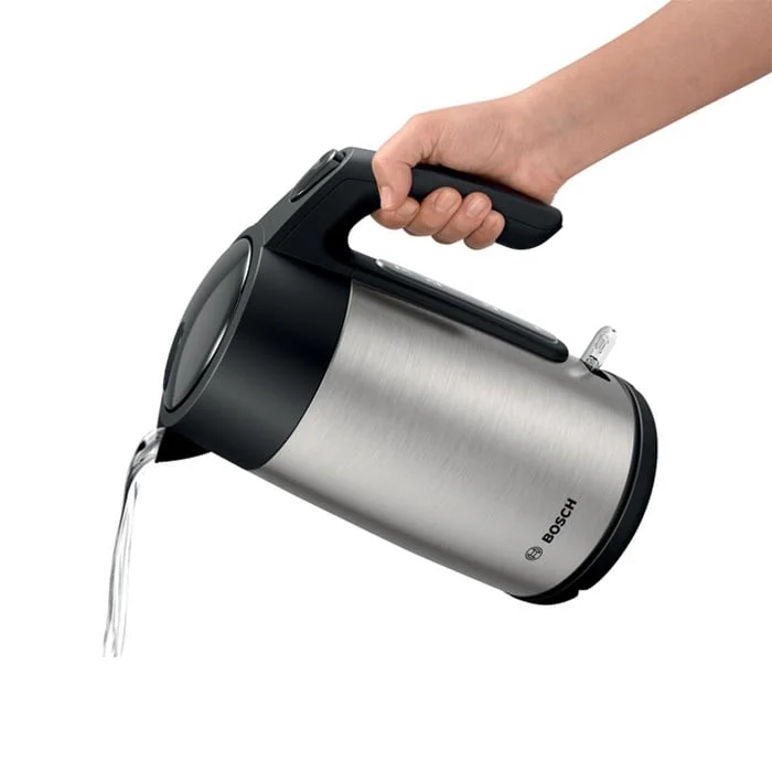 Електрическа кана за вода Bosch TWK7L460, 1.7 L, 2400 W, сребриста