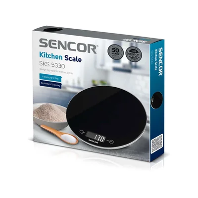Kitchen scale Sencor SKS 5330, up to 5 kg, black