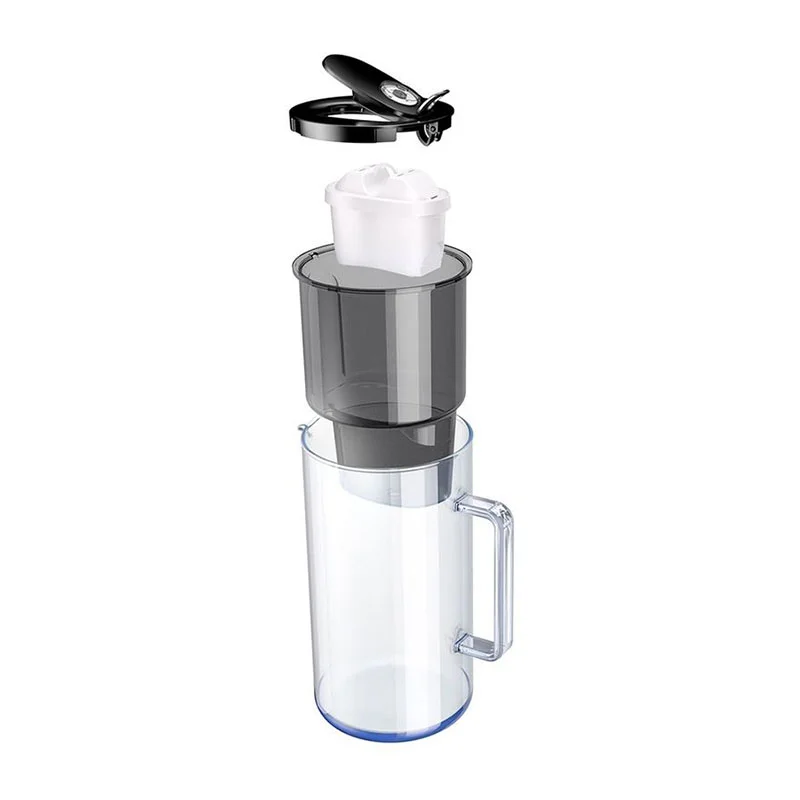 Aquaphor Glass filtering jug, glass, 2.5 L, black