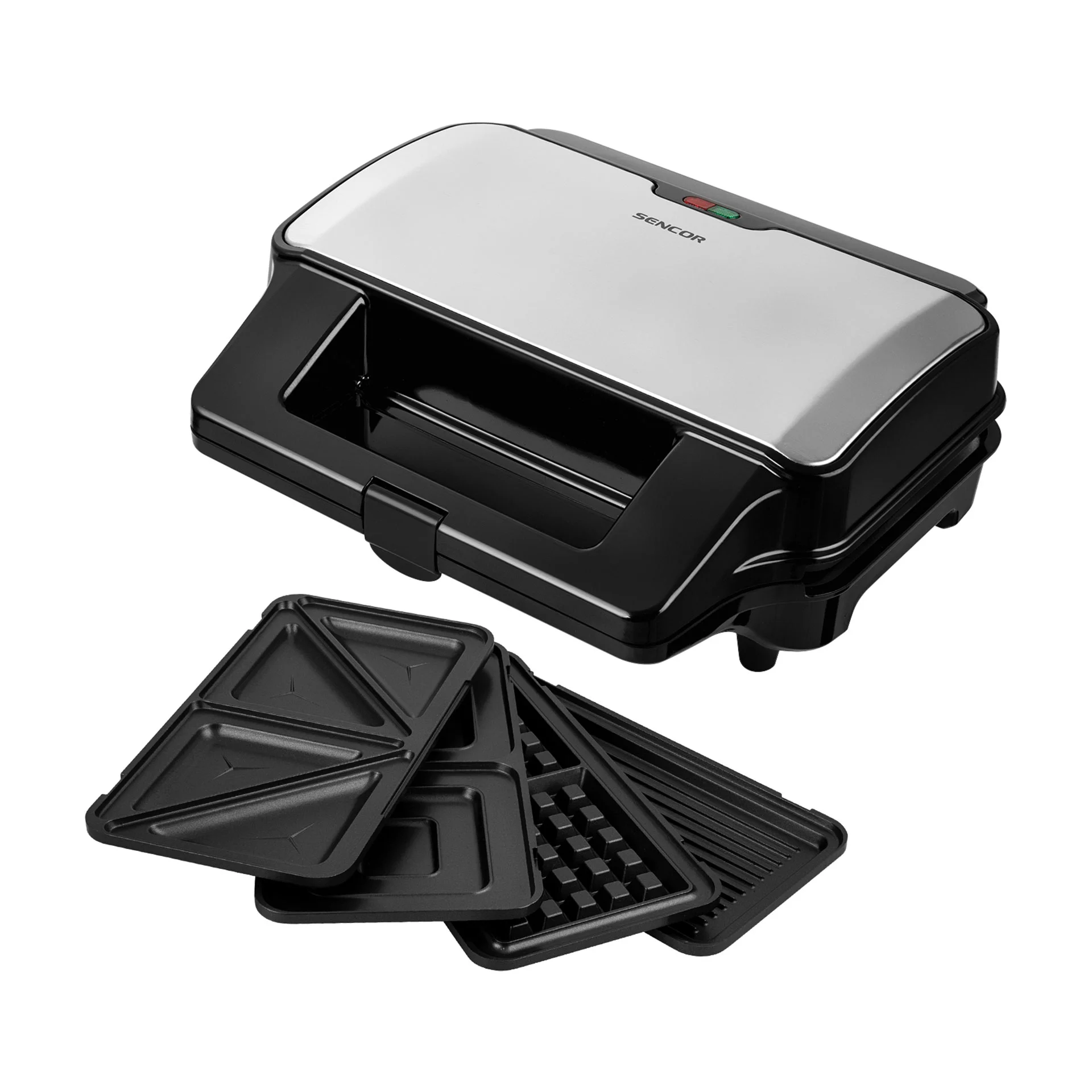 Сандвич грил преса Sencor SSM 9940SS, 4 в 1, 900 W, инокс