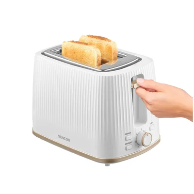 Тостер Sencor STS 7510WH, с 2 отвора, 7 степени, 930 W, бял