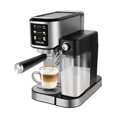 Coffee machine Sencor SES 4910SS, 20 bar, 1350 W, with container for milk