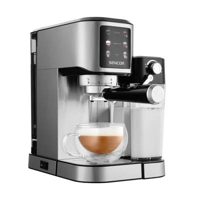Coffee machine Sencor SES 4910SS, 20 bar, 1350 W, with container for milk