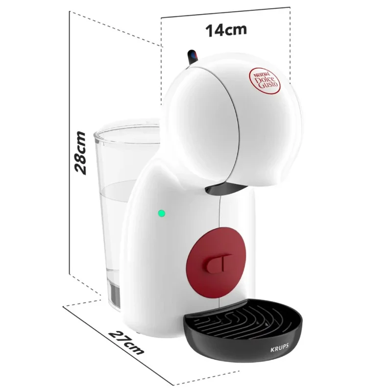 KRUPS KP1A3110 PICCOLO XS COFFEE MACHINE WHITE/BURGUNDY