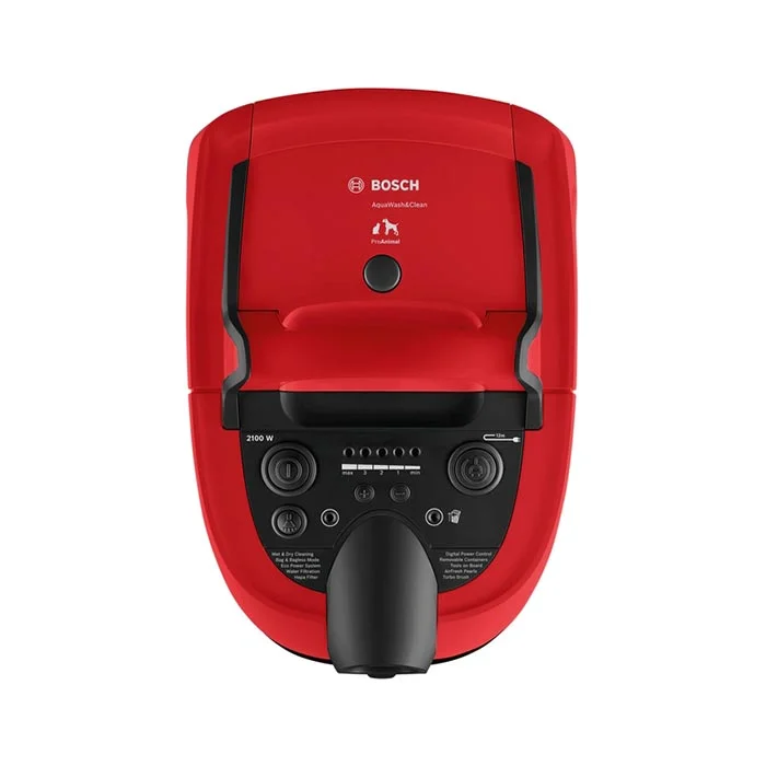 Washing vacuum cleaner Bosch BWD421PET, 2100 W, red