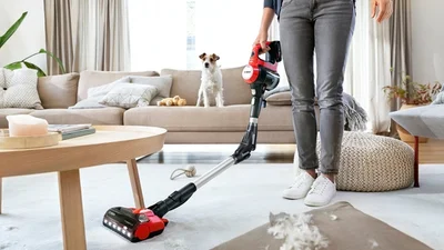 Прахосмукачка Bosch Unlimited 7 ProAnimal BBS711ANM, акумулаторна, червена