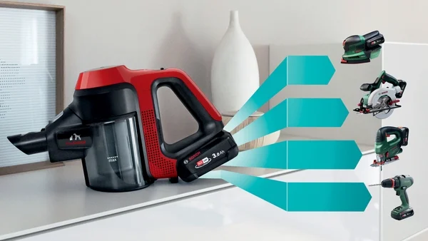 Прахосмукачка Bosch Unlimited 7 ProAnimal BBS711ANM, акумулаторна, червена