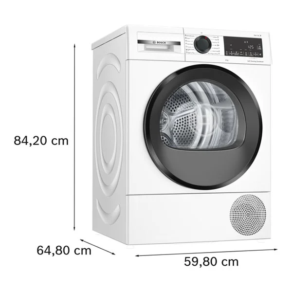 Сушилня Bosch WQG24501BY, серия 6, с термопомпа, 9 kg