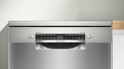 Съдомиялна машина Bosch SMS4EMI06E, свободностояща, серия 4, със защита от отпечатъци, за 14 комплекта, 60 cm