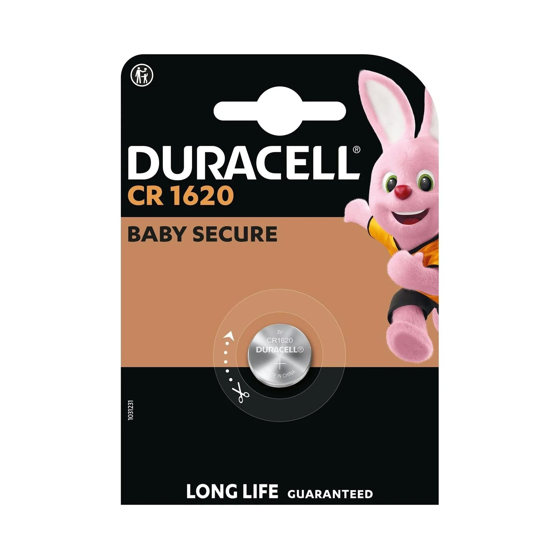 Lithium battery Duracell CR1620, 3 V