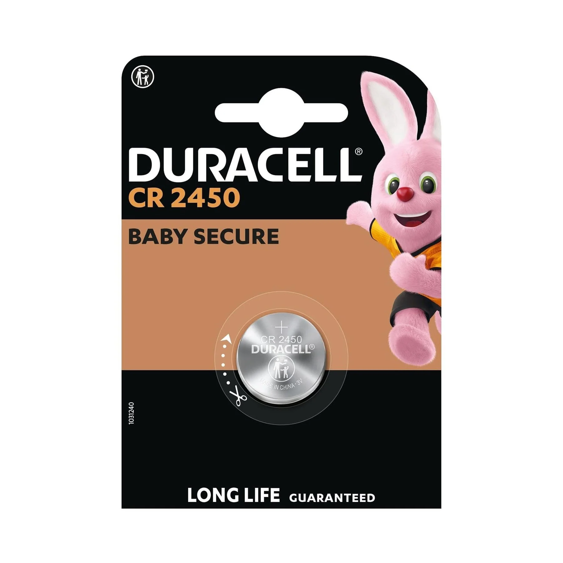 Lithium battery Duracell CR2450, 3 V